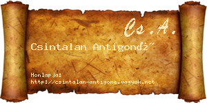 Csintalan Antigoné névjegykártya